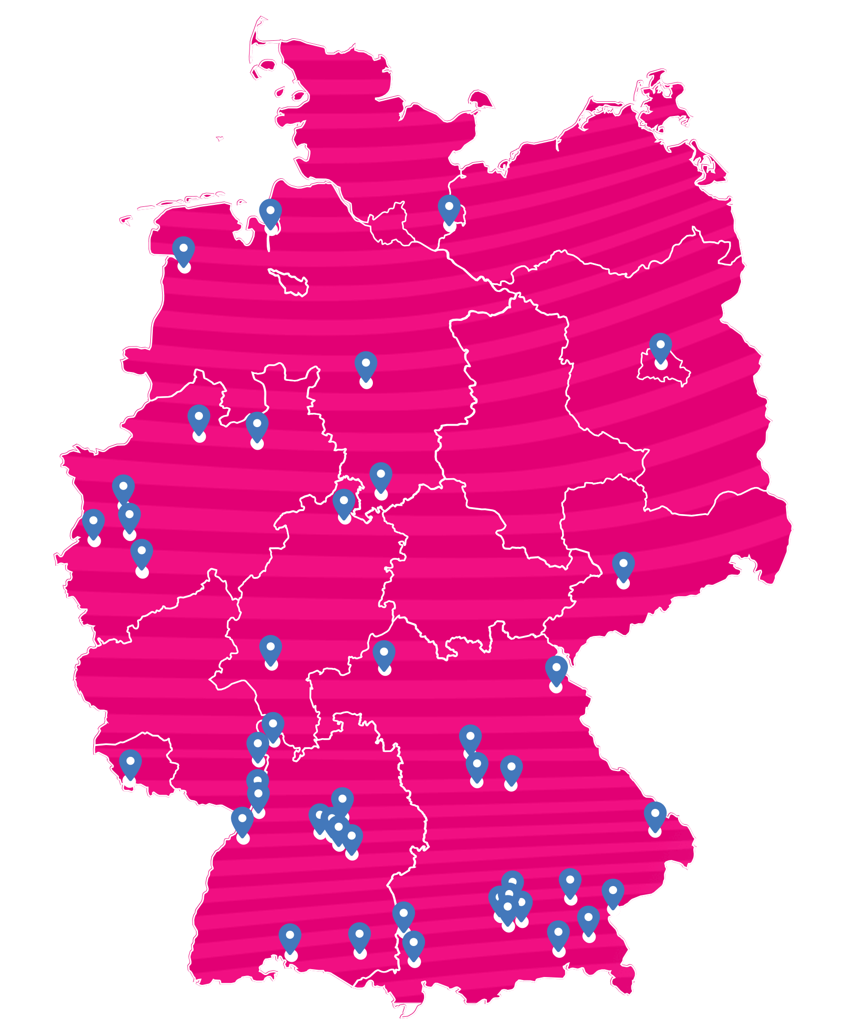 Landkarte der teilnehmenden IT-Dienstleister